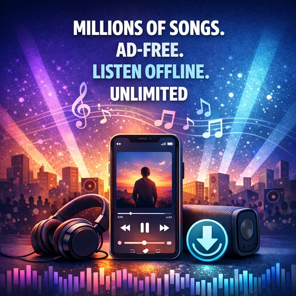 Unlimited music, Ad-Free