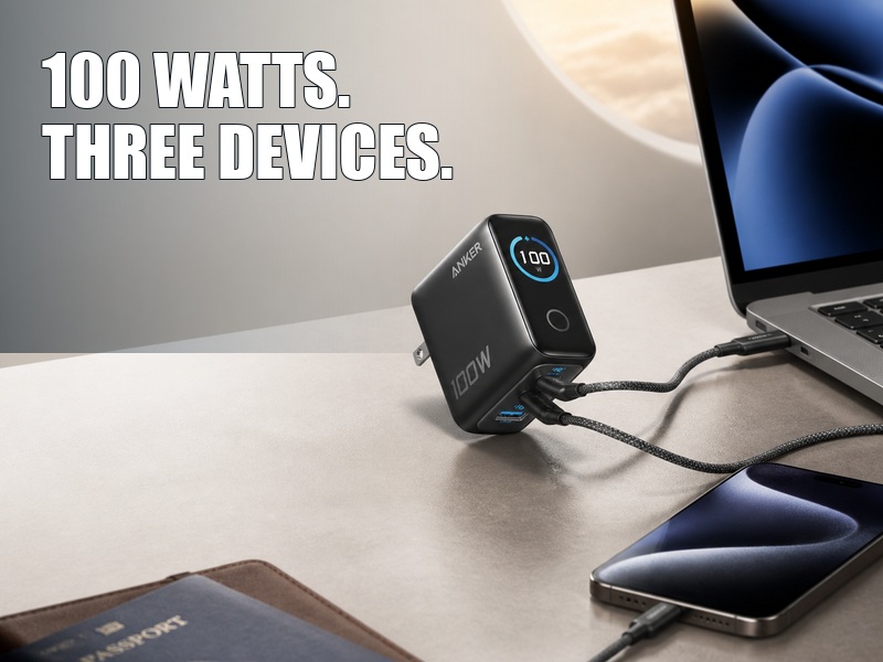 Anker 100W Charger with Smart Display