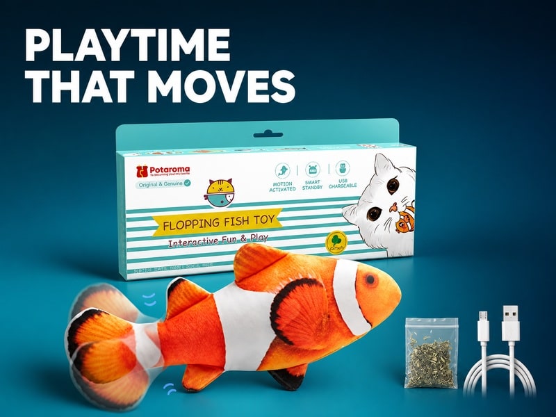 Potaroma Flopping Fish Cat Toy