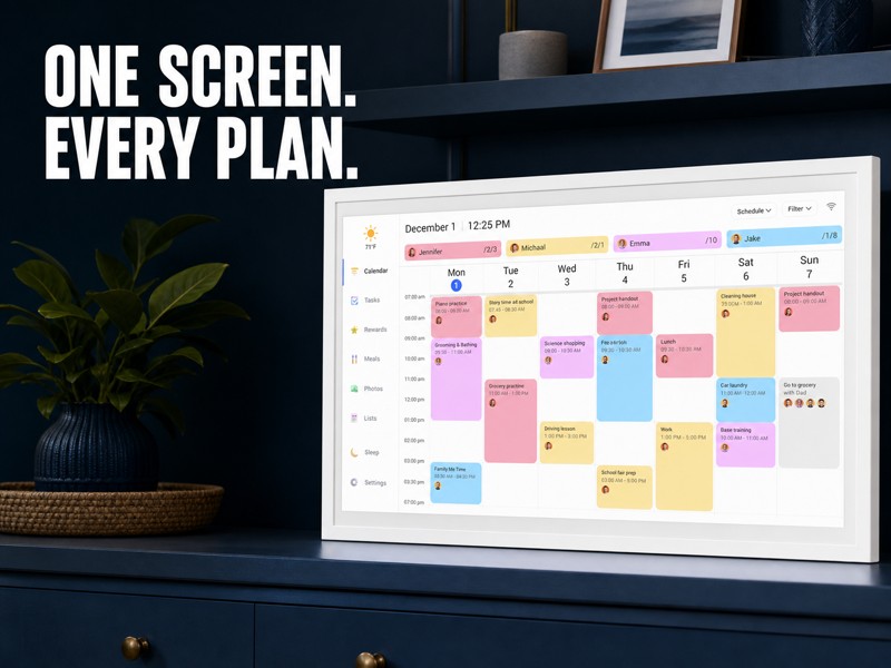 Dragon Touch 15.6-inch Digital Calendar and Chore Chart — White