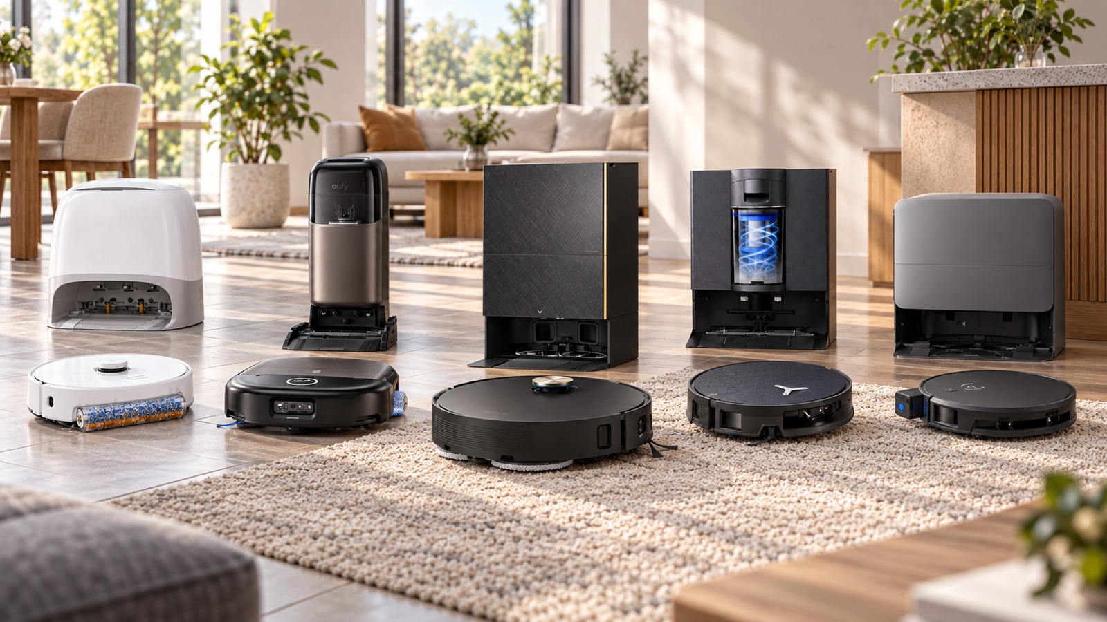 Five Robot Vacuums, Three Mop Designs — Which One Fits Your Home?