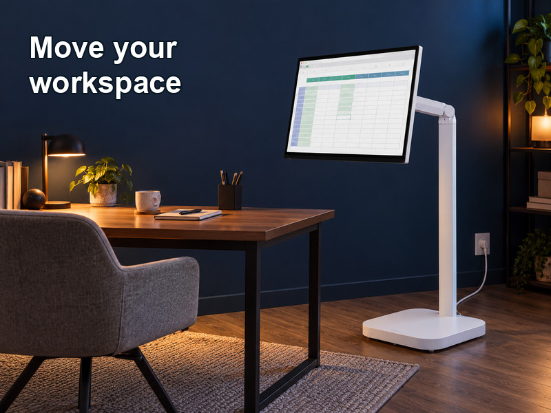 3. LG Smart Monitor Swing 32U889SA-W — rolling workstation